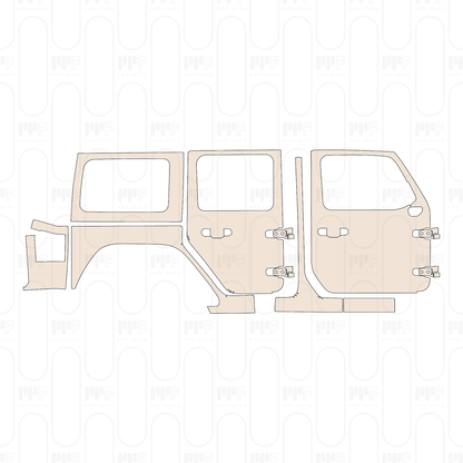 (right) Door+Side Skirt+Rear Fender suitable for hard top