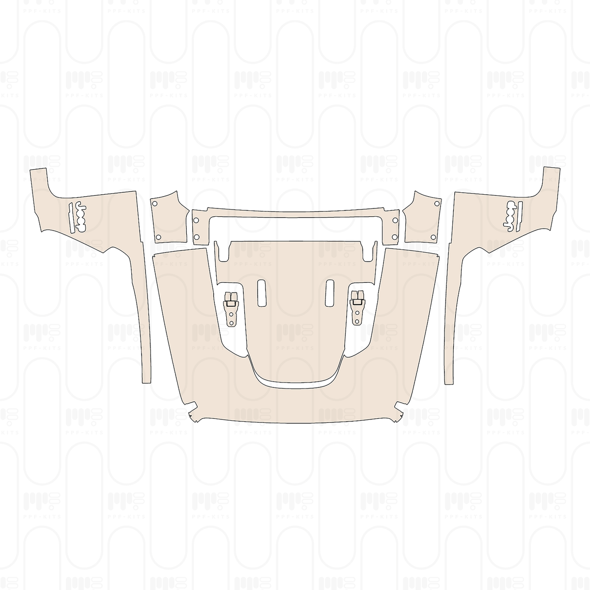 Hood+Fender with "Jeep Wrangler Linlimited" Model Emblem