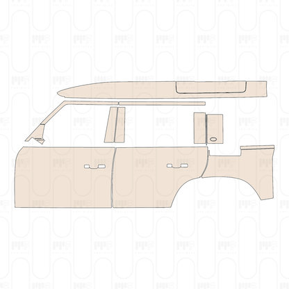 (left) Door+BC-Pillar+Rear Fender+Side Skirt with Explorer Package