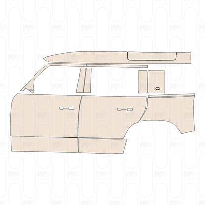 (left) Door+BC-Pillar+Rear Fender+Side Skirt