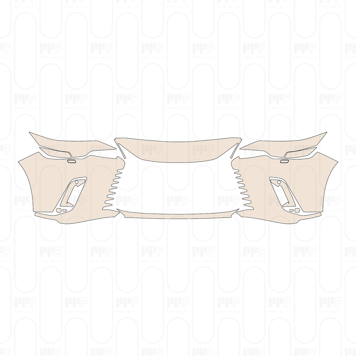 Bumper+Headlamp without tow hook cutout