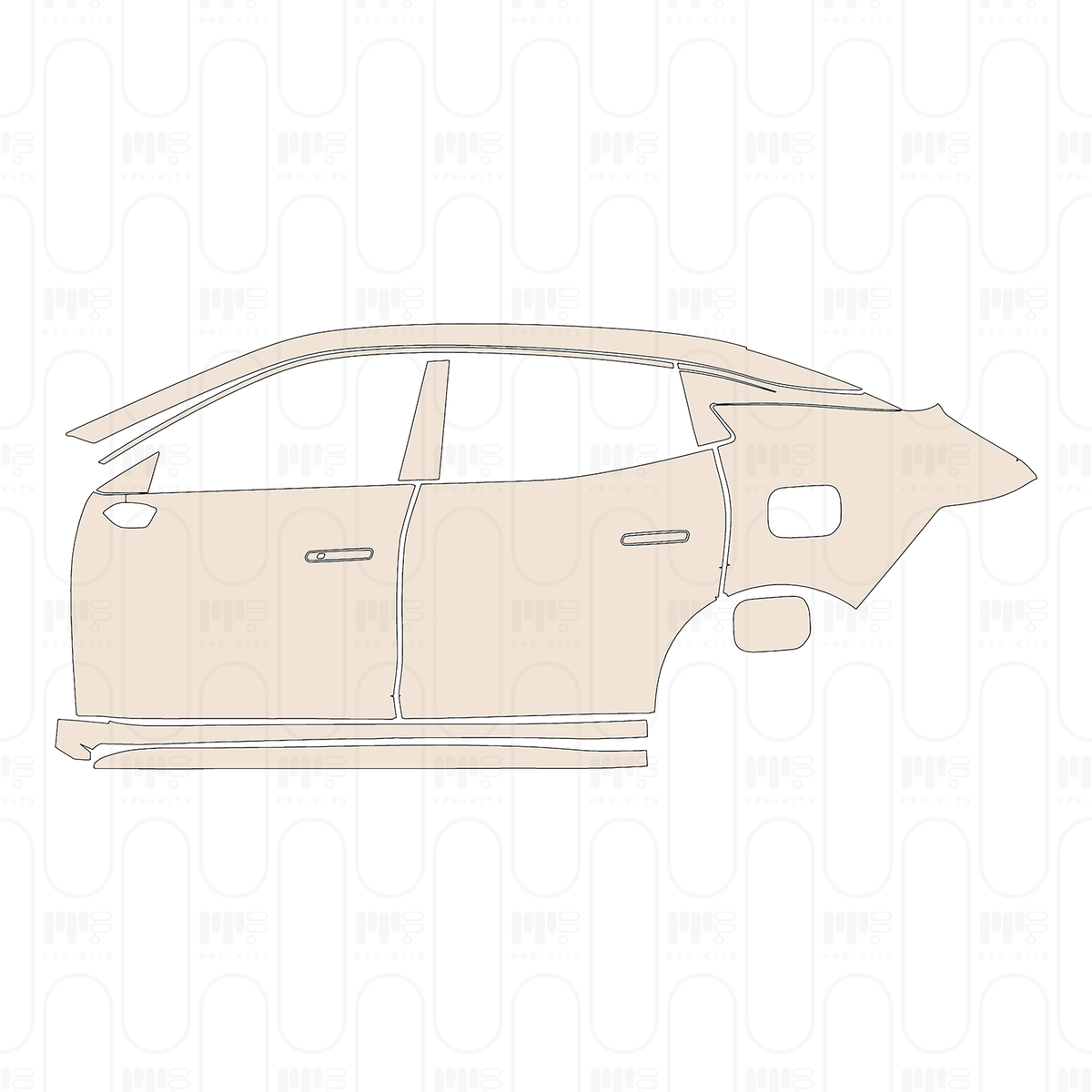 (left) Door+Side Skirt+Rear Fender