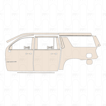(left) Door+Side Skirt+Rear Fender with "SUBURBAN" Emblem on doors