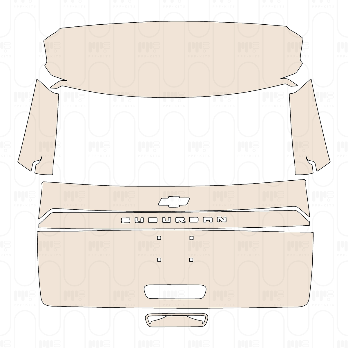 Trunk Lid with "SUBURBAN" Emblem