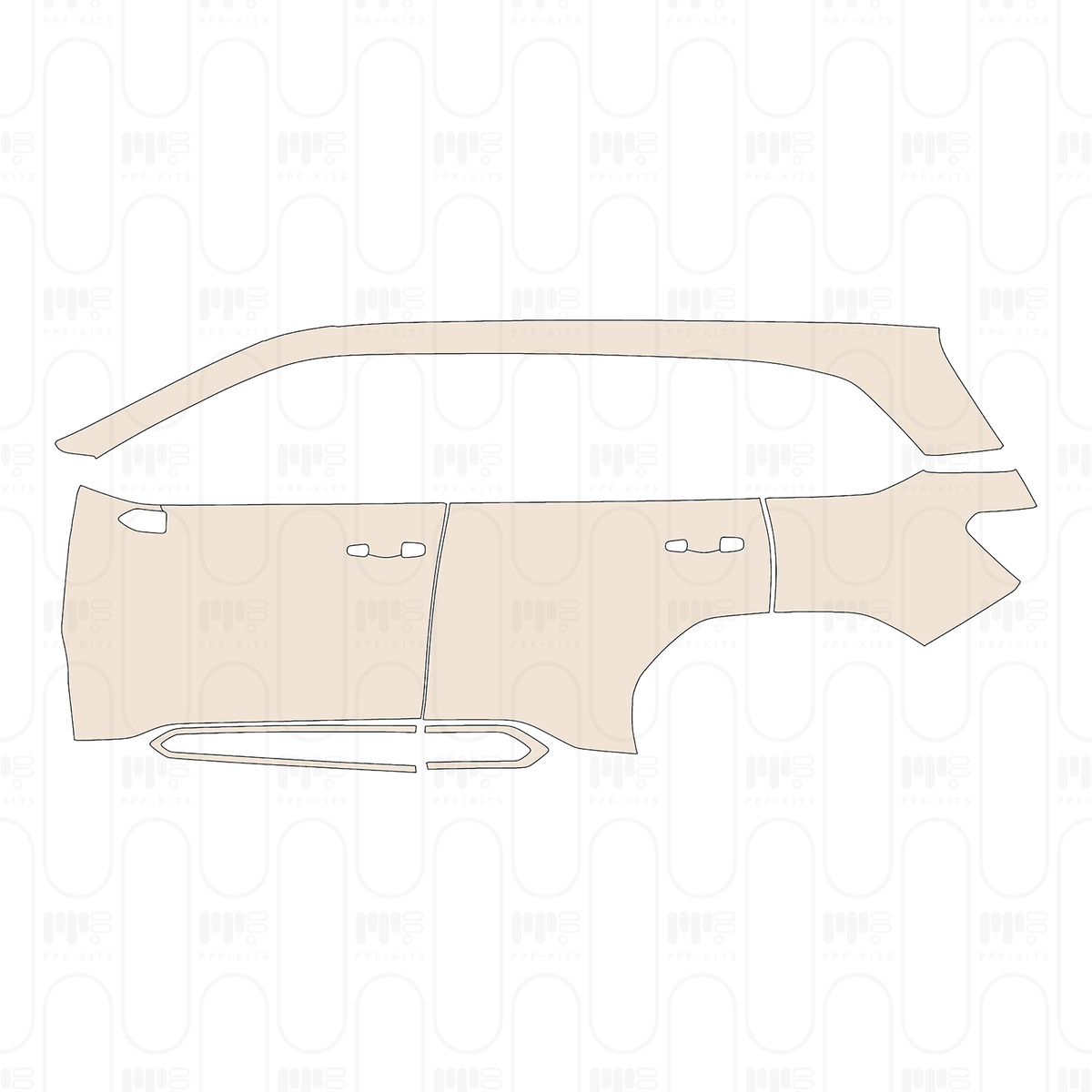 (left) Door+Side Skirt+Rear Fender