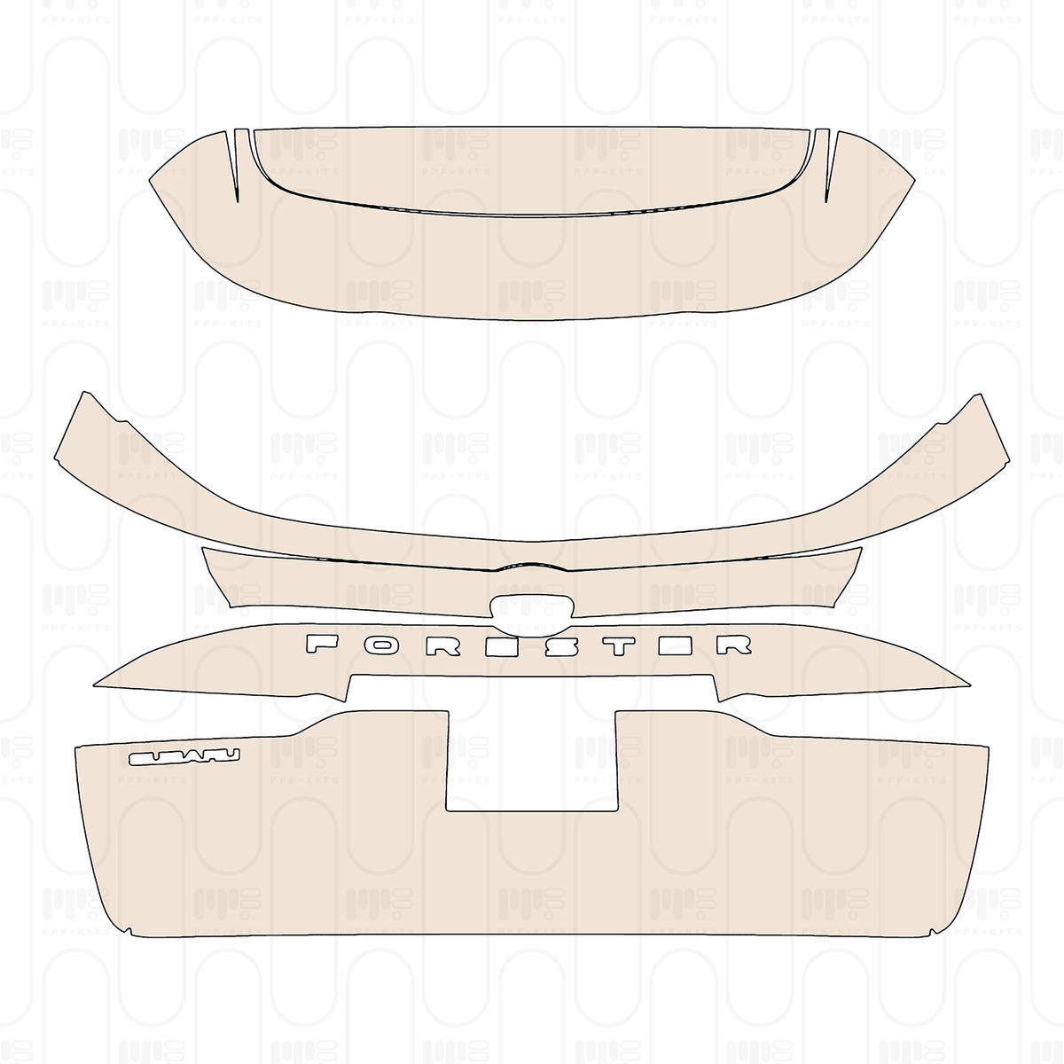 Trunk Lid with "FORESTER" & "SUBARU" Emblems