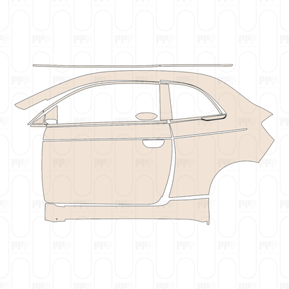 (left) Door+Side Skirt+Rear Fender