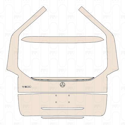 Trunk Lid with chrome trim, with "V300" Emblem