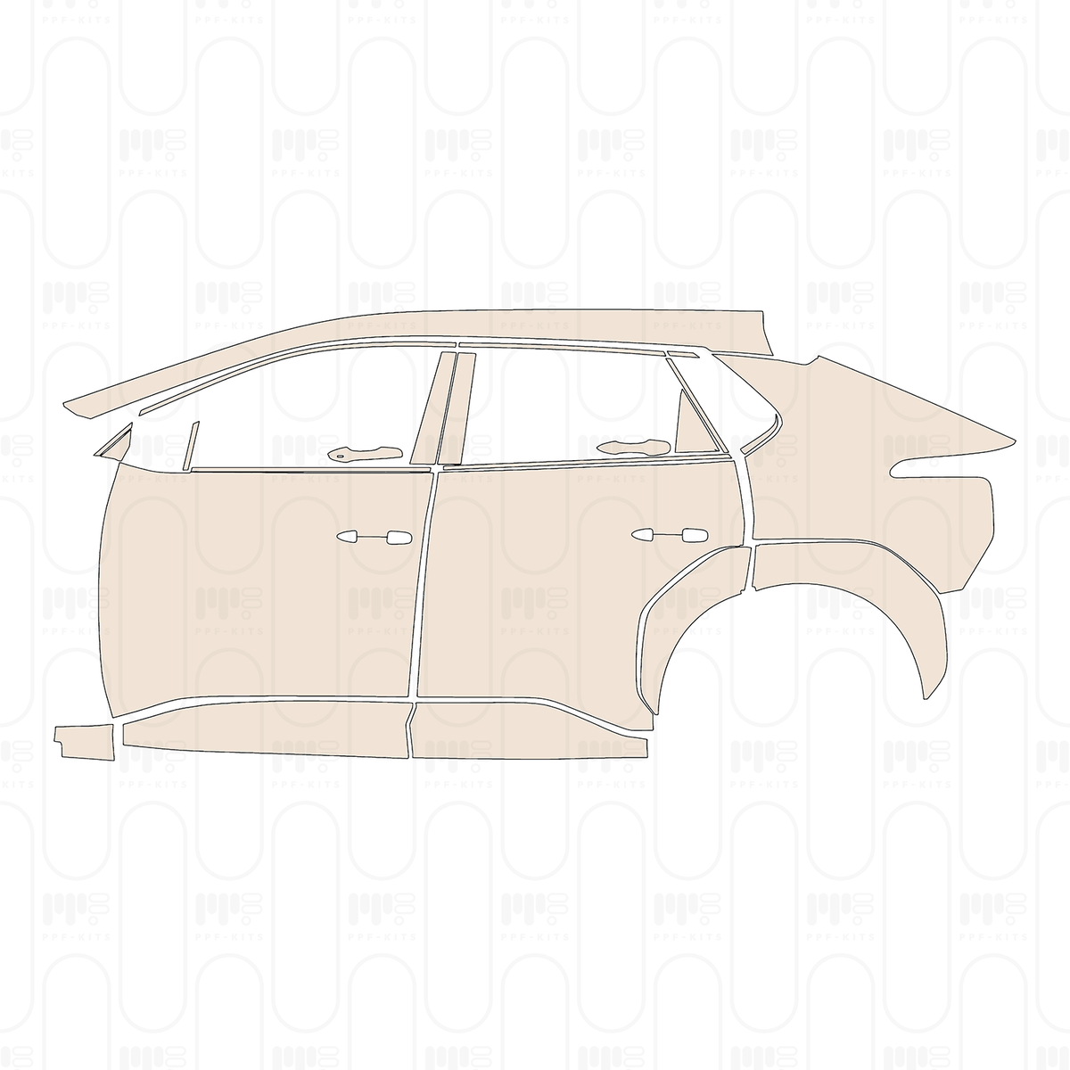 (left) Door+Side Skirt+Rear Fender