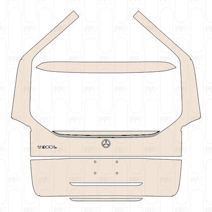 Trunk Lid with chrome trim, with "V300L" Emblem