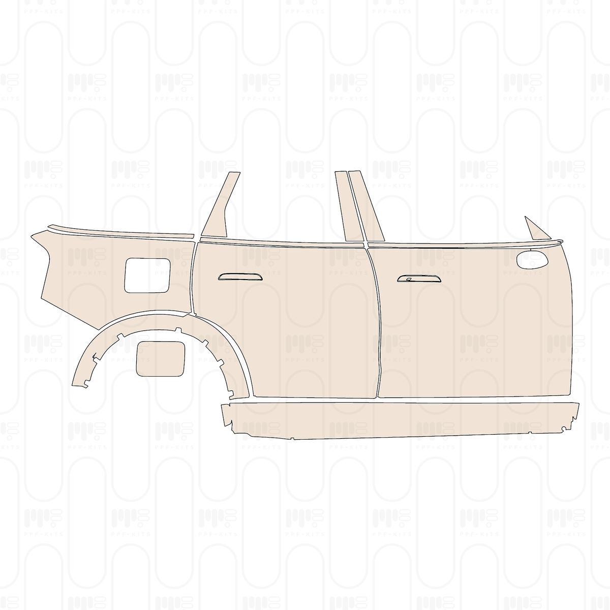 (right) Door+Side Skirt+Rear Fender