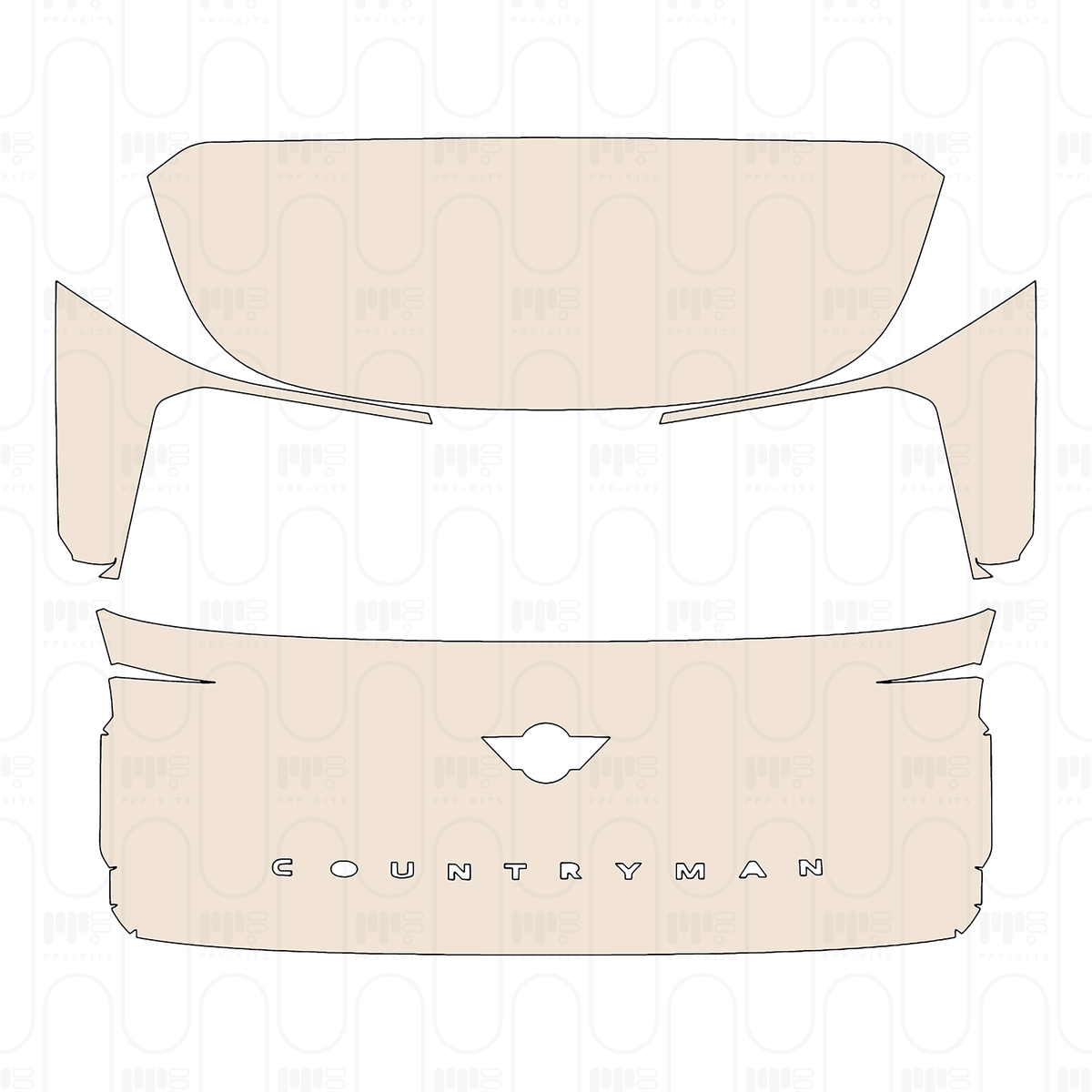 Trunk Lid with "COUNTRYMAN" Emblem