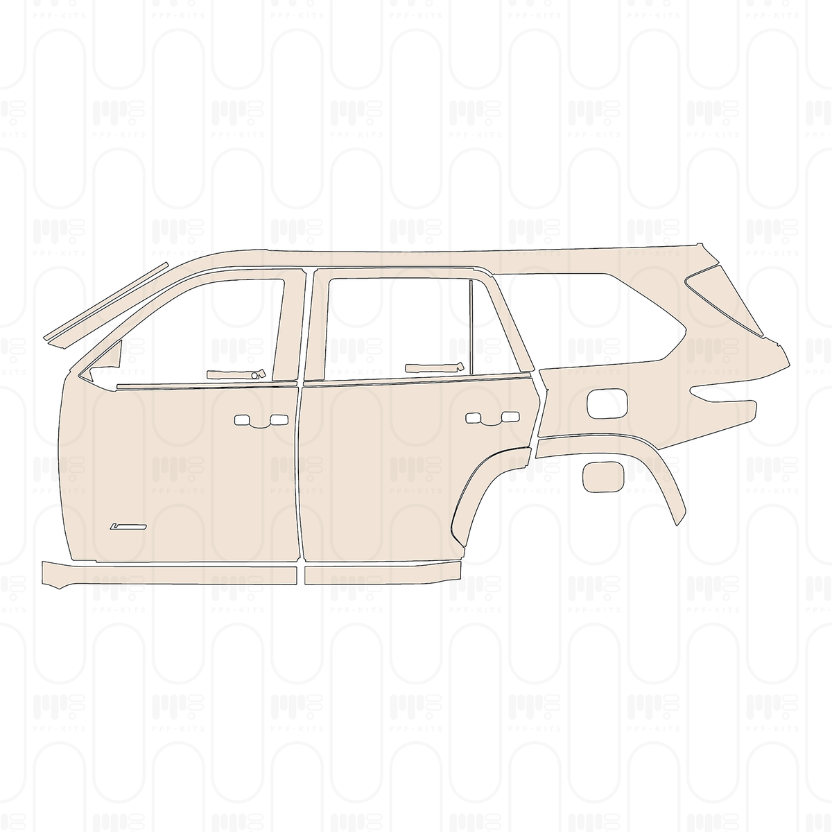 (left) Door+Side Skirt+Rear Fender with "LIMITED" Emblem on front door
