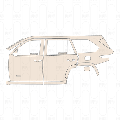 (left) Door+Side Skirt+Rear Fender with "LIMITED" Emblem on front door