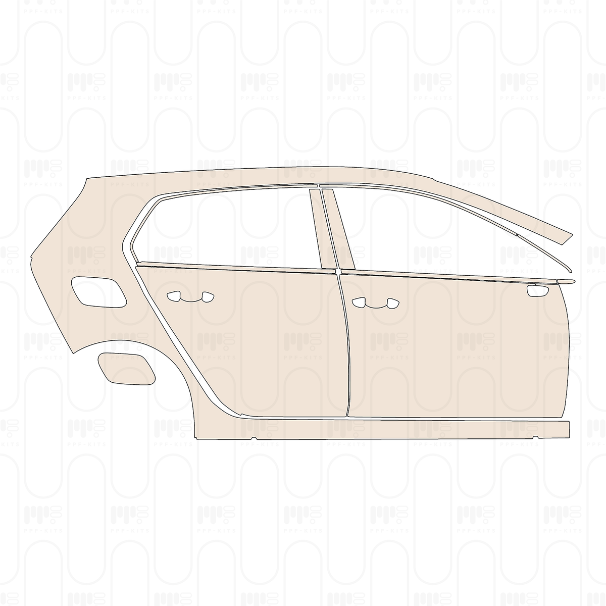 (right) Door+Side Skirt+Rear Fender