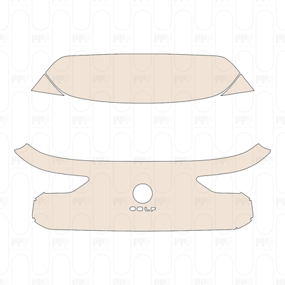 Trunk Lid with "GOLF" Emblem