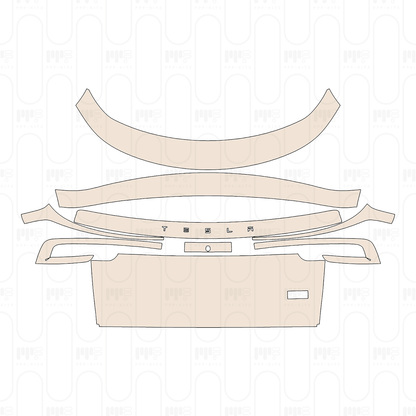 Trunk Lid with "TESLA" & "Launch Series" Emblems