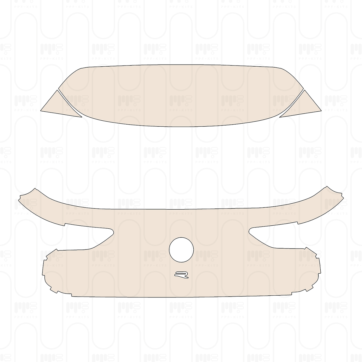 Trunk Lid without R Performance pack, with "R" Emblem