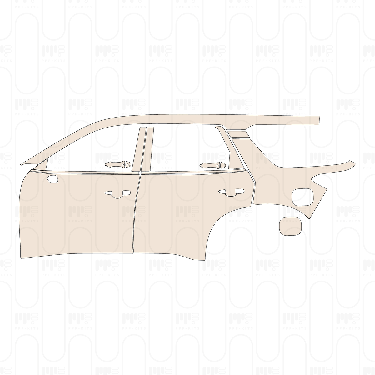 (left) Door+Side Skirt+Rear Fender