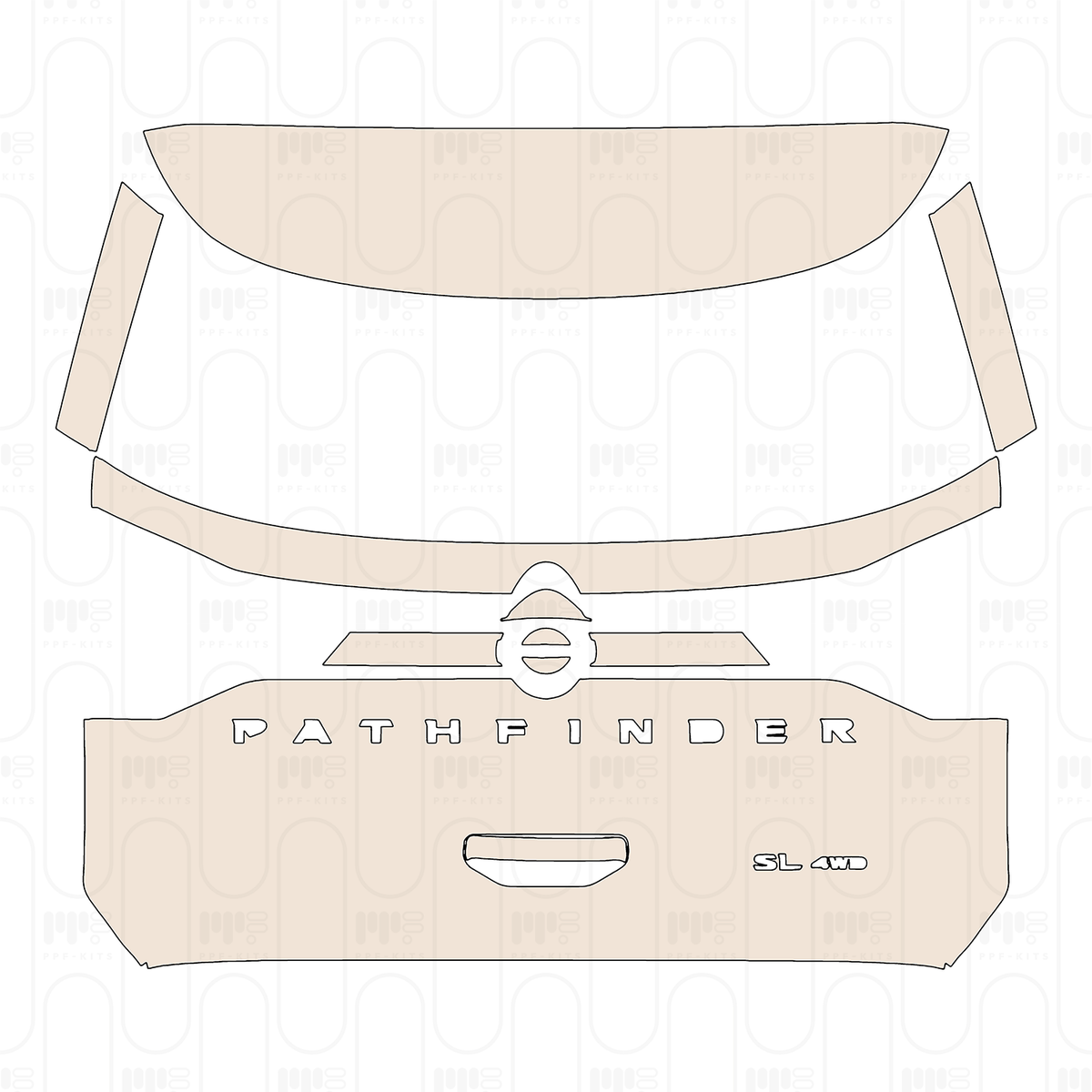Trunk Lid with "PATHFINDER" & "SL 4WD"Emblems