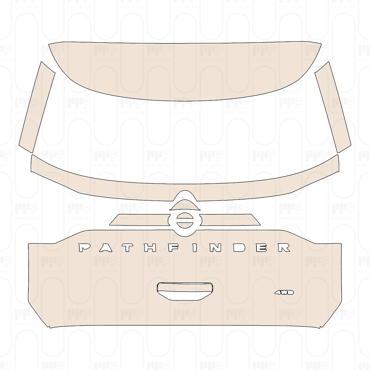 Trunk Lid with "PATHFINDER" & "4WD"Emblems
