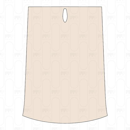 Roof with shark fin cutout