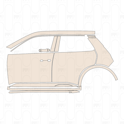 (left) Door+Side Skirt+Rear Fender