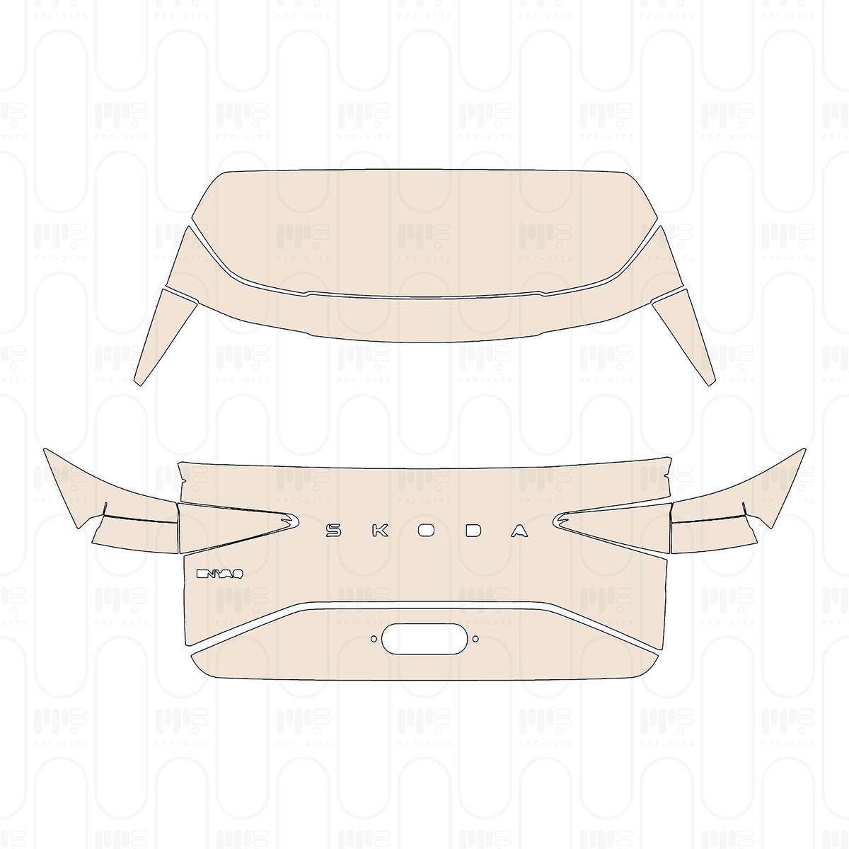 Trunk Lid with "SKODA" & "ENYAQ" Emblems