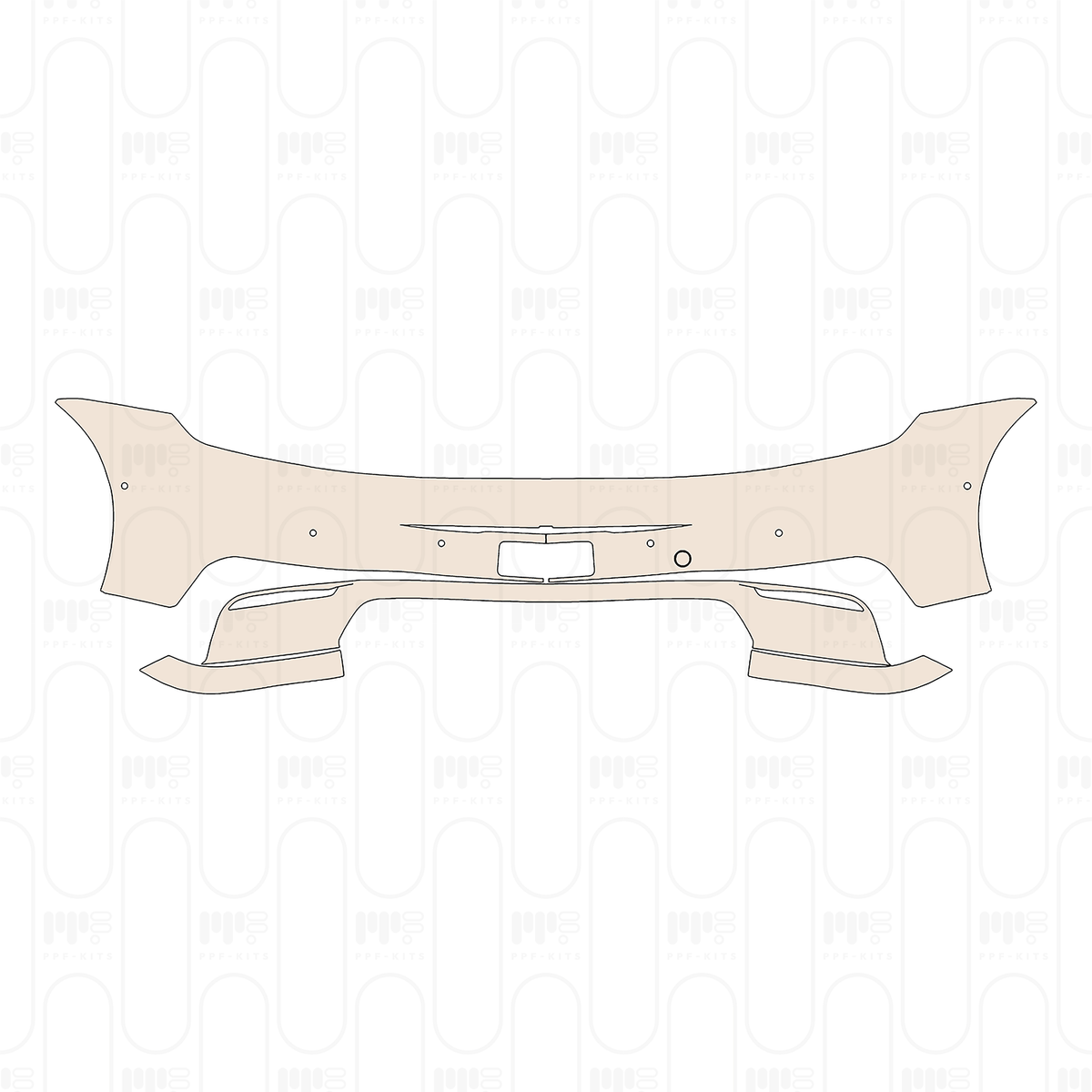Rear Bumper with SportDesign Package, without Emblem, with 6 PDC (Parking Sensors)