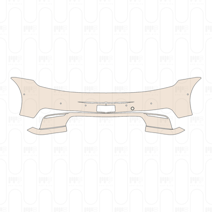 Rear Bumper with SportDesign Package, without Emblem, with 6 PDC (Parking Sensors)