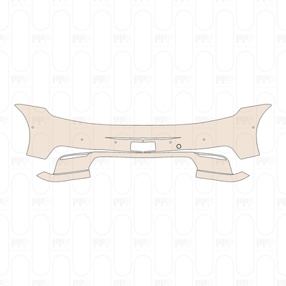 Rear Bumper with SportDesign Package, without Emblem, with 6 PDC (Parking Sensors)