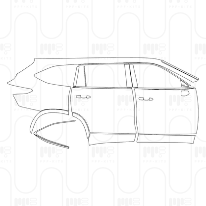 Pre-Cut PPF Toyota Highlander (US) Platinum 2026