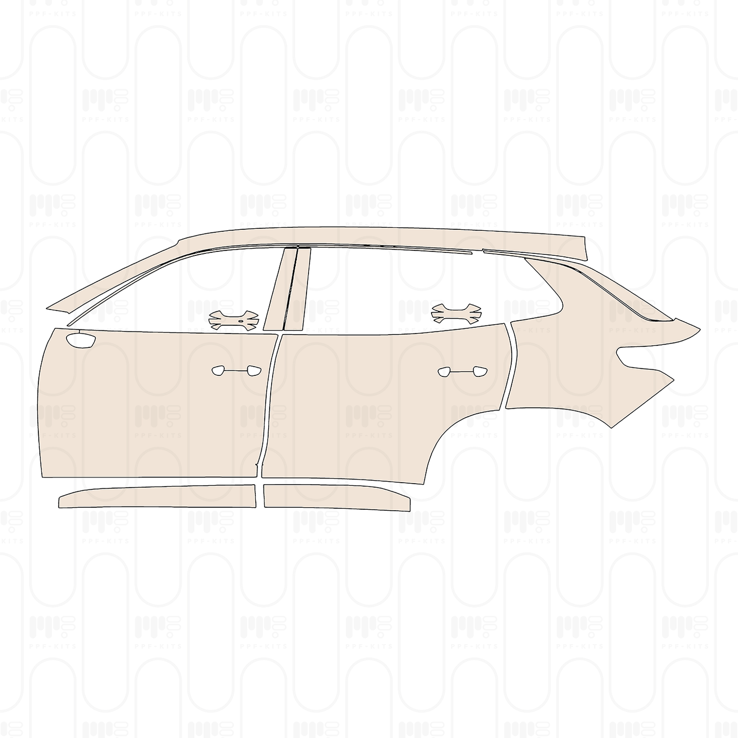 Pre-Cut PPF Volkswagen Tayron L (CN) Base 2025