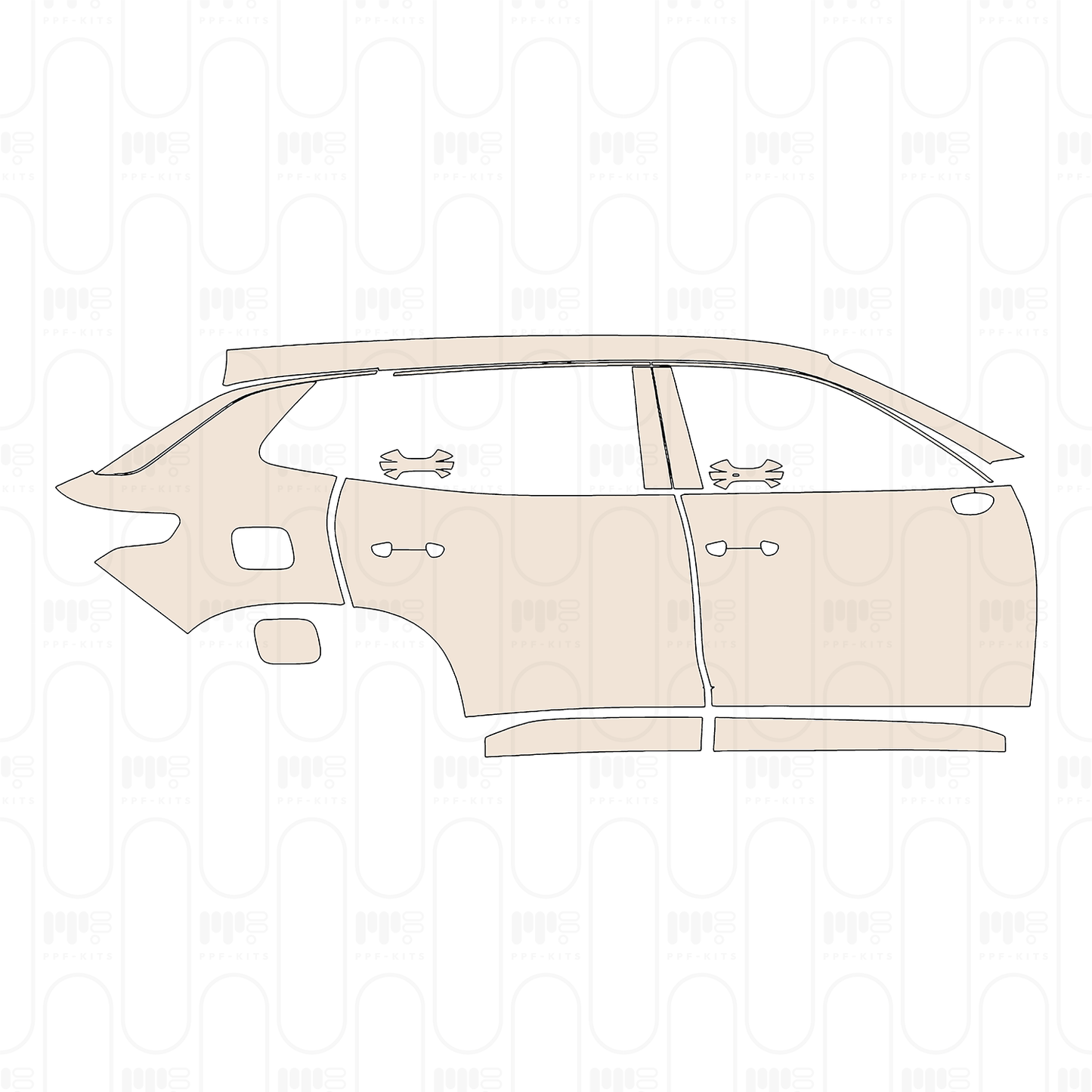 Pre-Cut PPF Volkswagen Tayron L (CN) Base 2025