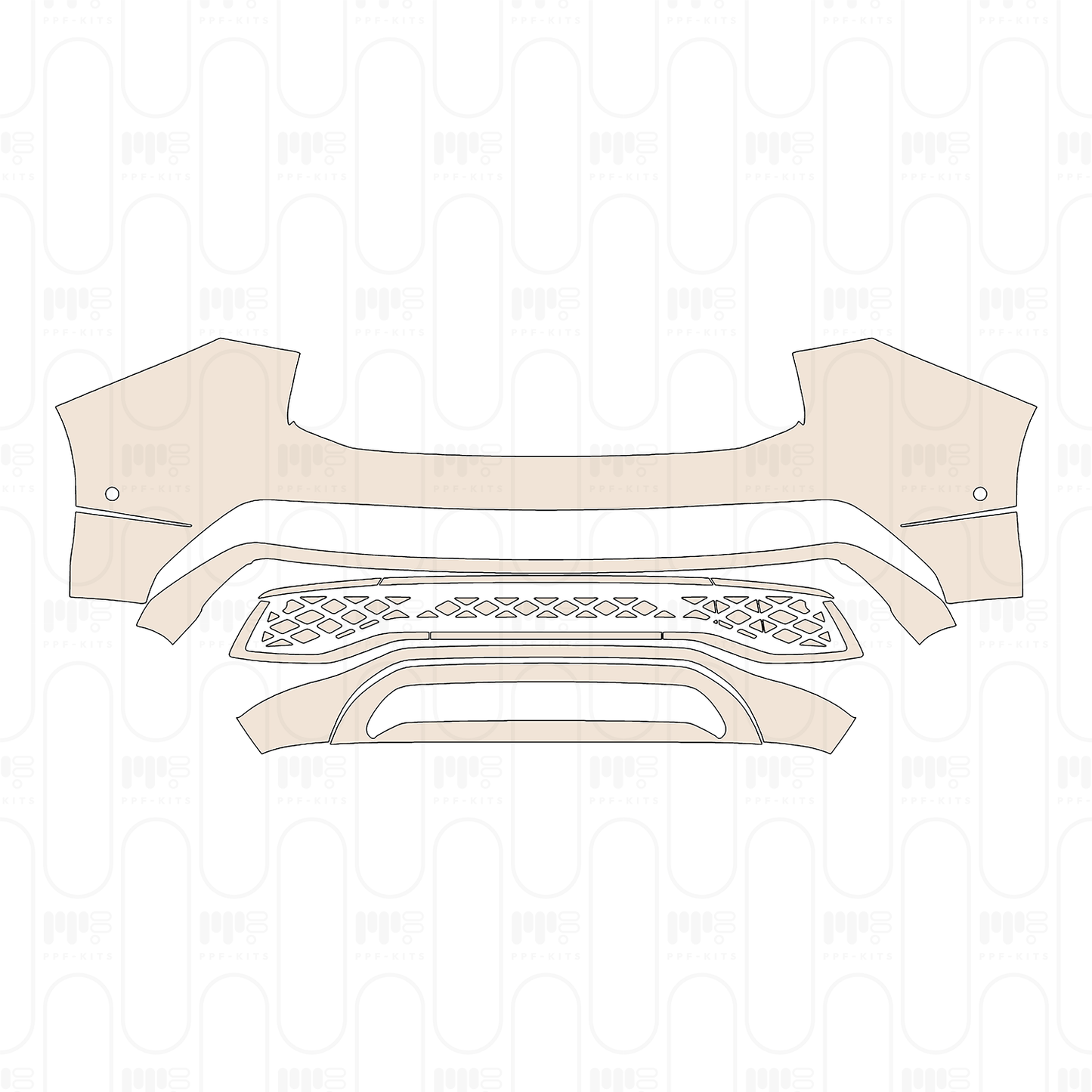 Pre-Cut PPF Volkswagen Tiguan L Pro R-Line 2026