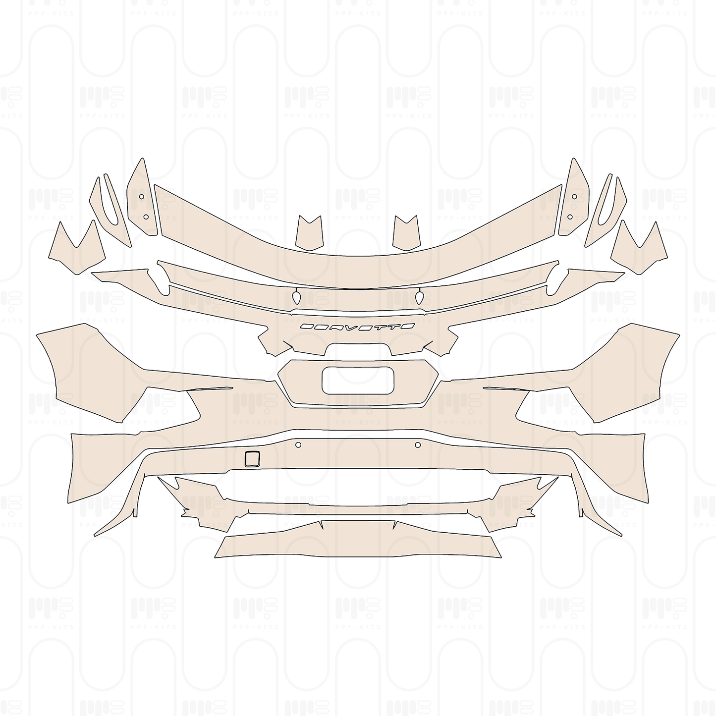 Pre-Cut PPF Chevrolet Corvette Stingray Convertible 2026