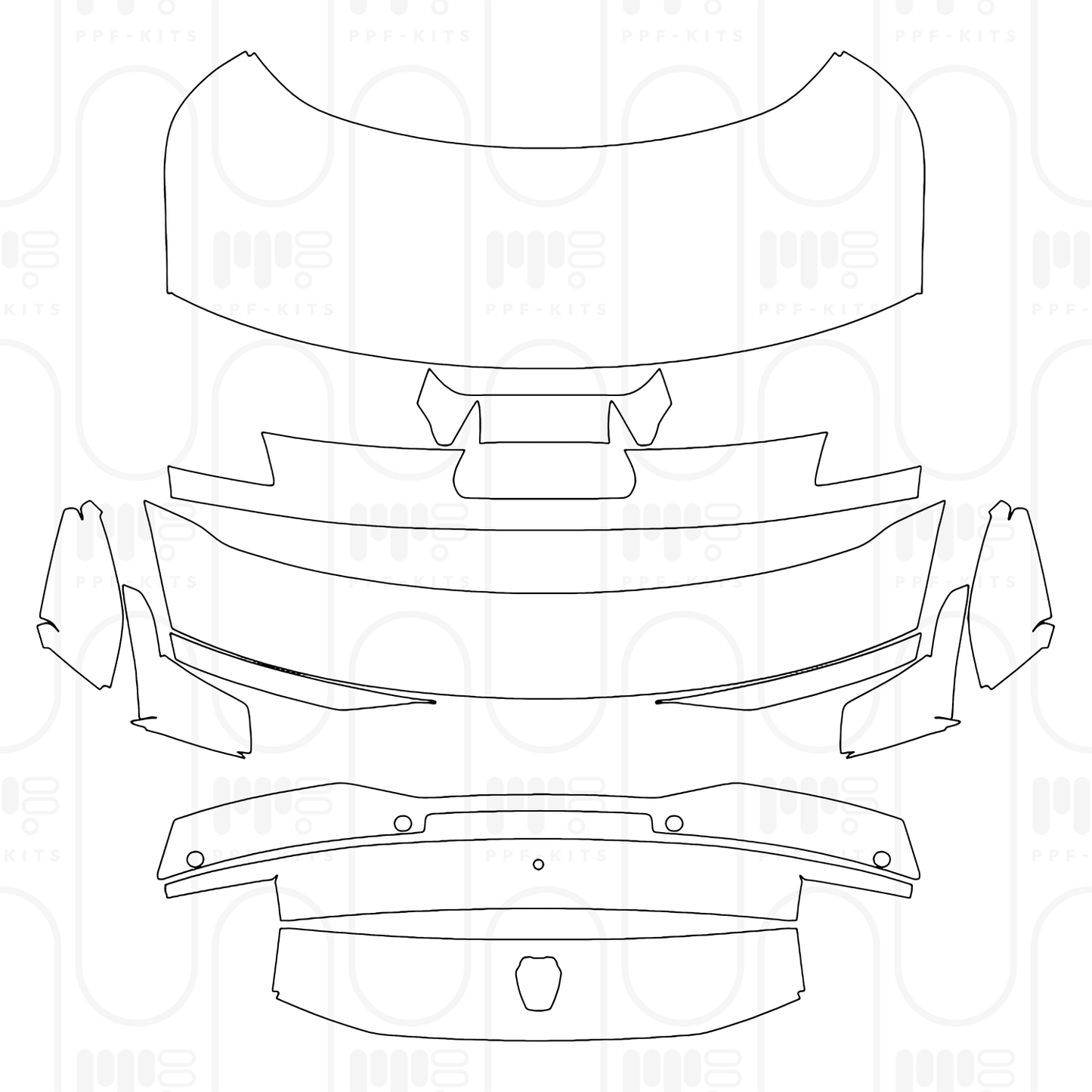 Pre-Cut PPF Ford Mustang Fastback Dark Horse 2026