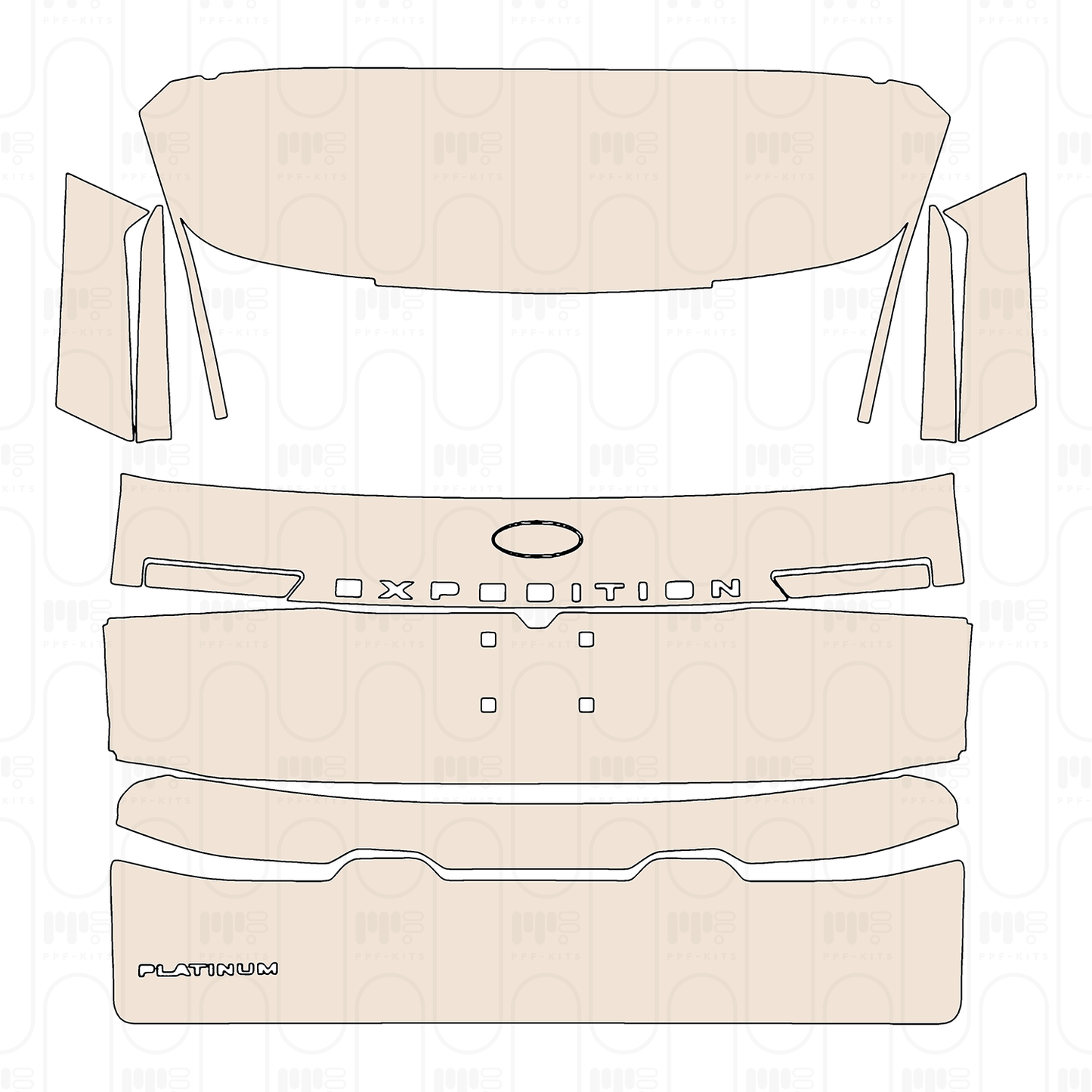 Pre-Cut PPF Ford Expedition Standard Wheelbase Platinum 2026