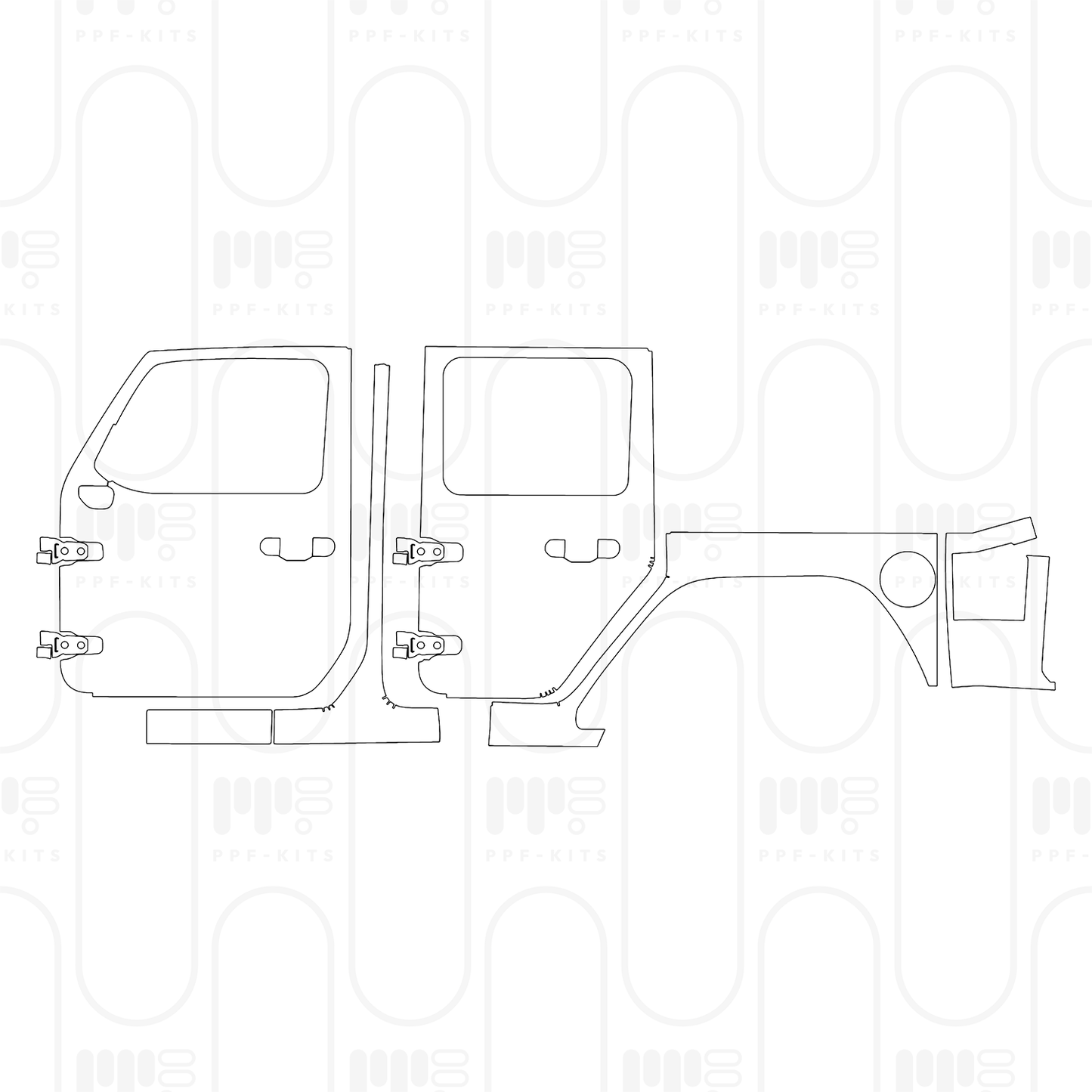 Pre-Cut PPF JEEP Wrangler 4 Door Sport S 2026