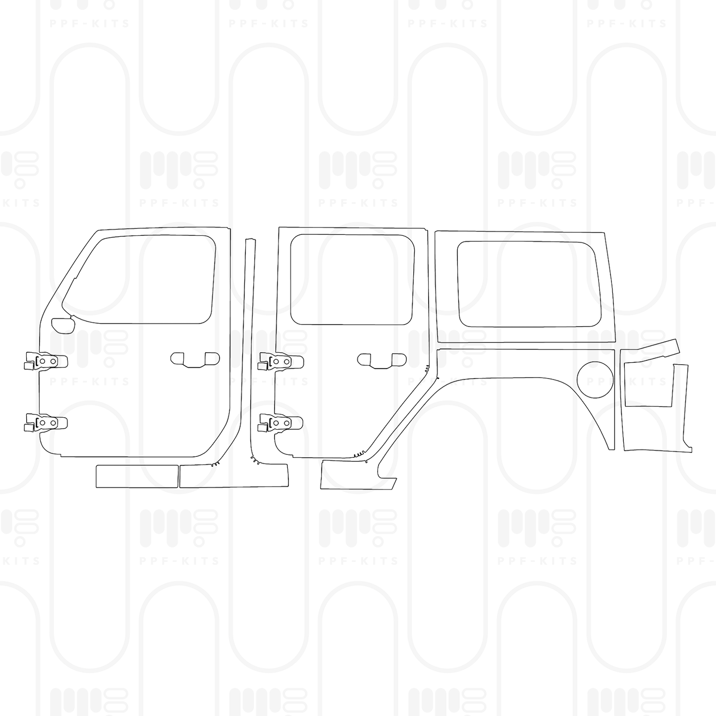 Pre-Cut PPF JEEP Wrangler 4 Door Sport S 2026