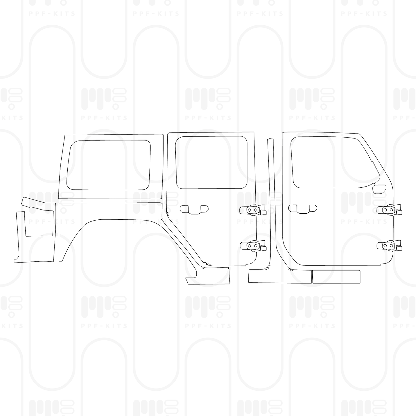 Pre-Cut PPF JEEP Wrangler 4 Door Sport S 2026