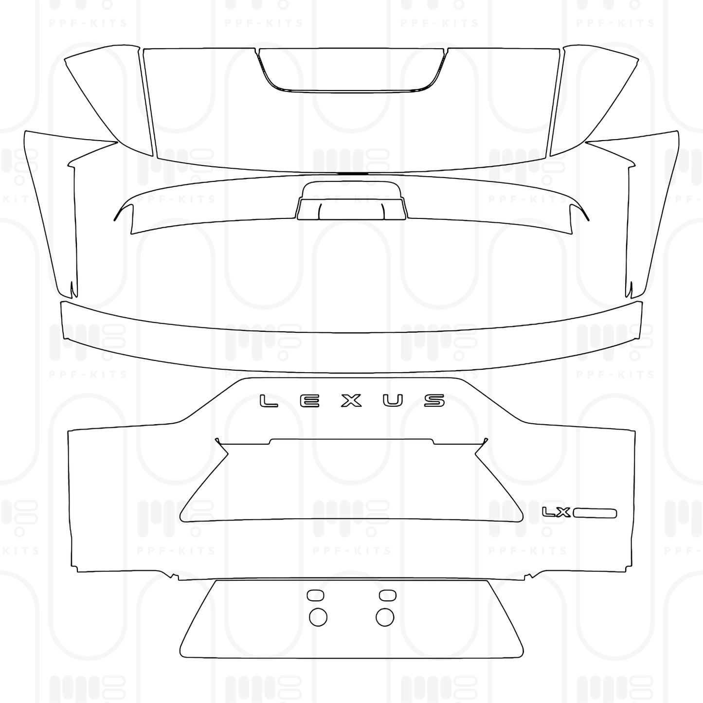 Pre-Cut PPF Lexus LX F-sport 2026