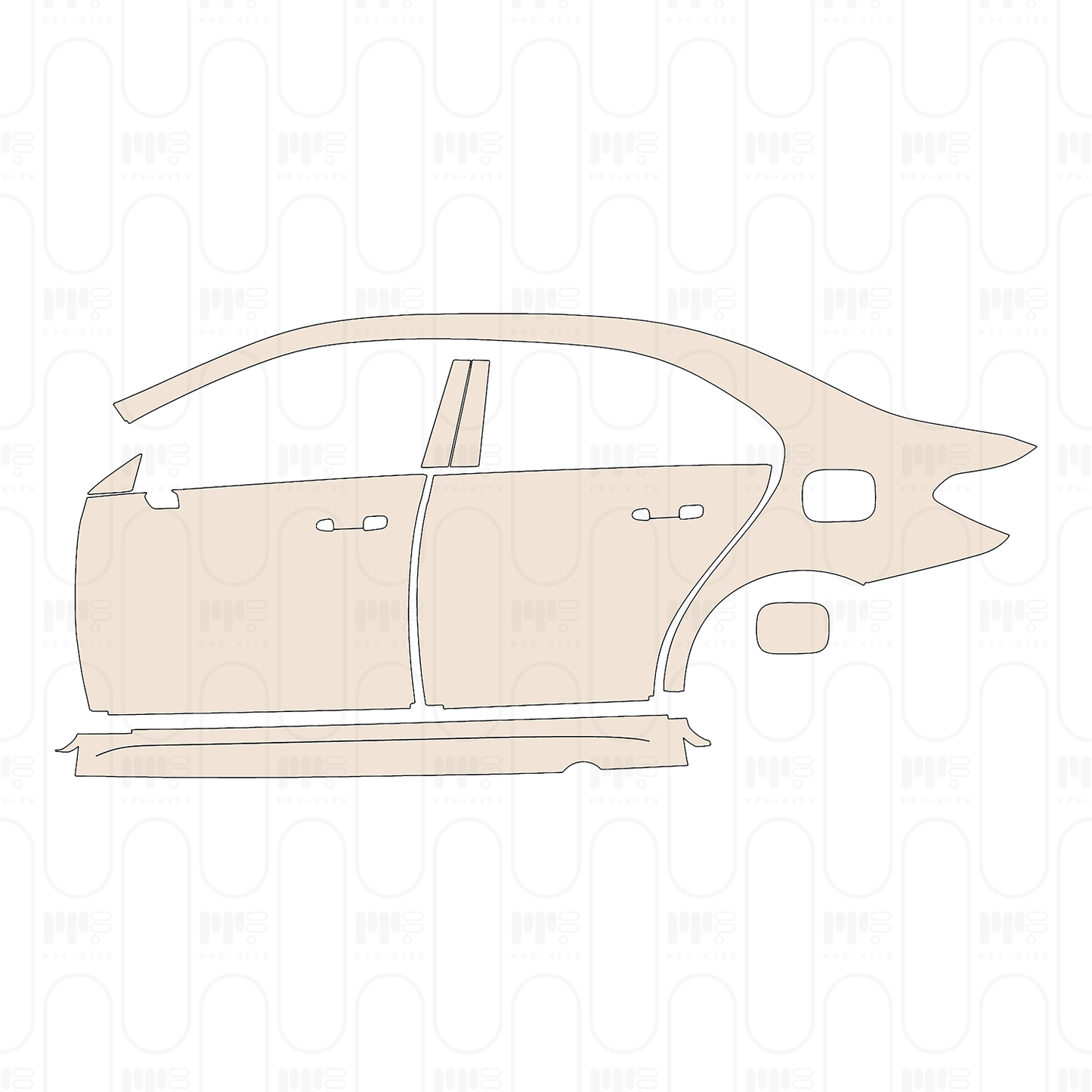 Pre-Cut PPF Mercedes-Benz A Class Sedan AMG Line Extended Wheelbase (Chinese only) 2026