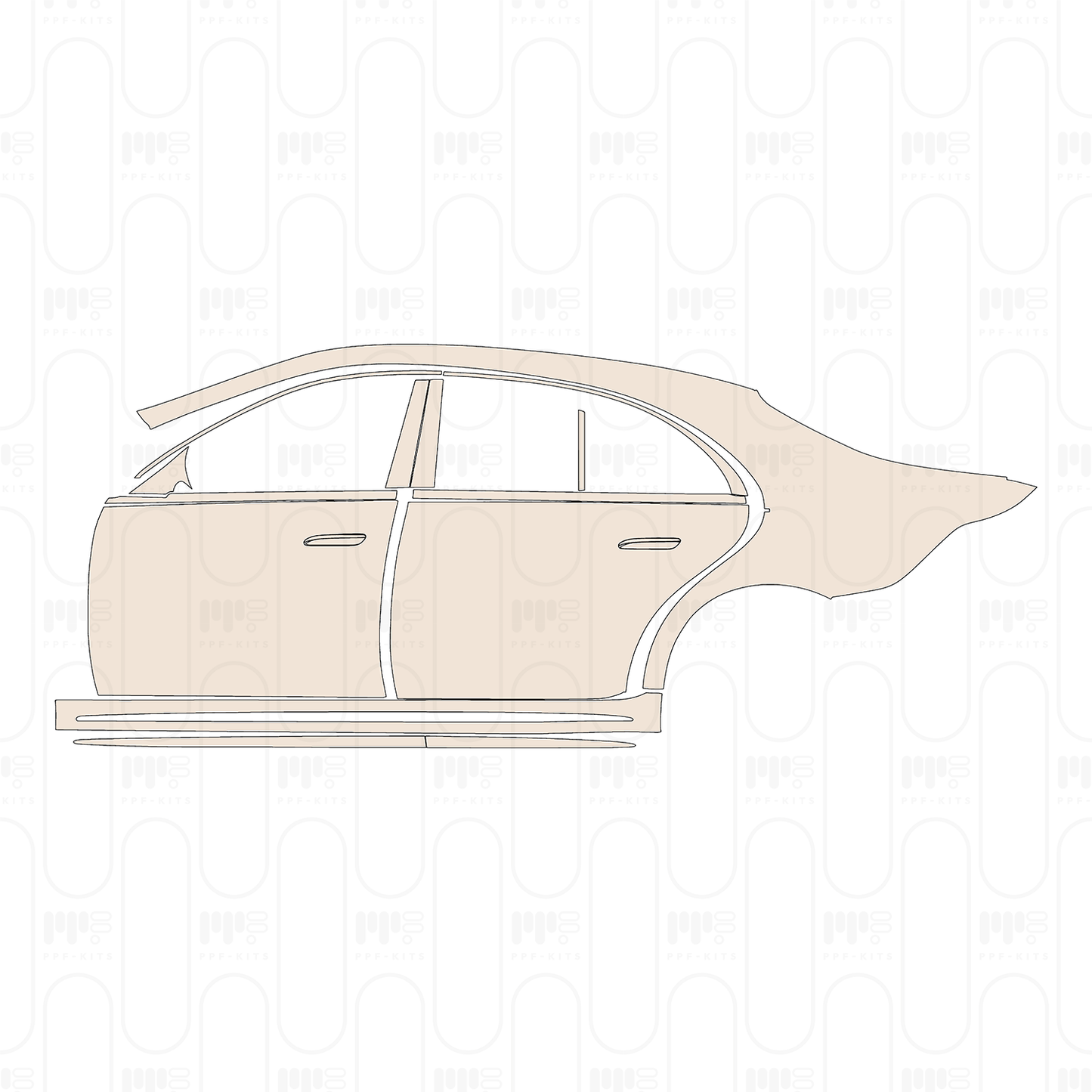 Pre-Cut PPF Mercedes-Benz S Class Sedan AMG Line Extended Wheelbase 2026