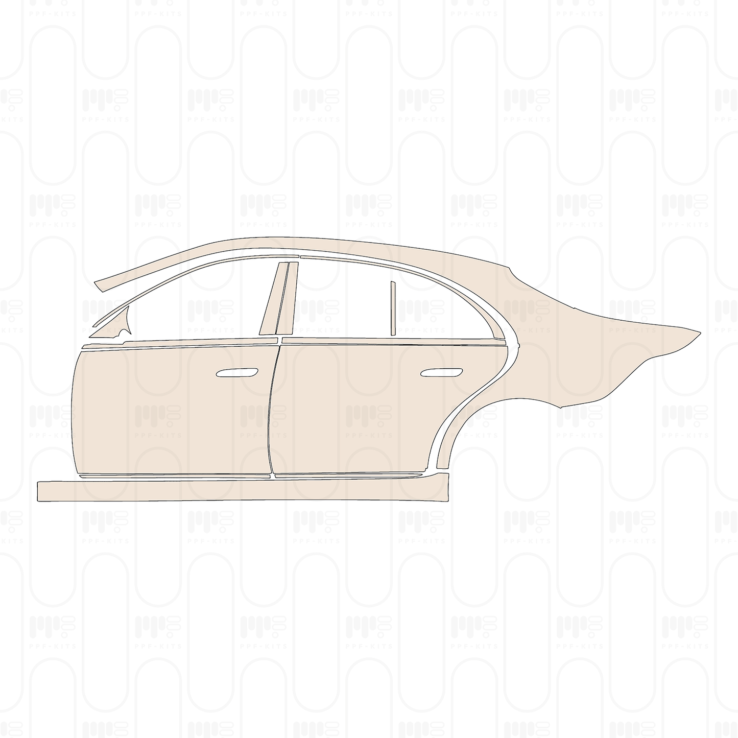 Pre-Cut PPF Mercedes-Benz S Class Sedan Base Extended Wheelbase 2026