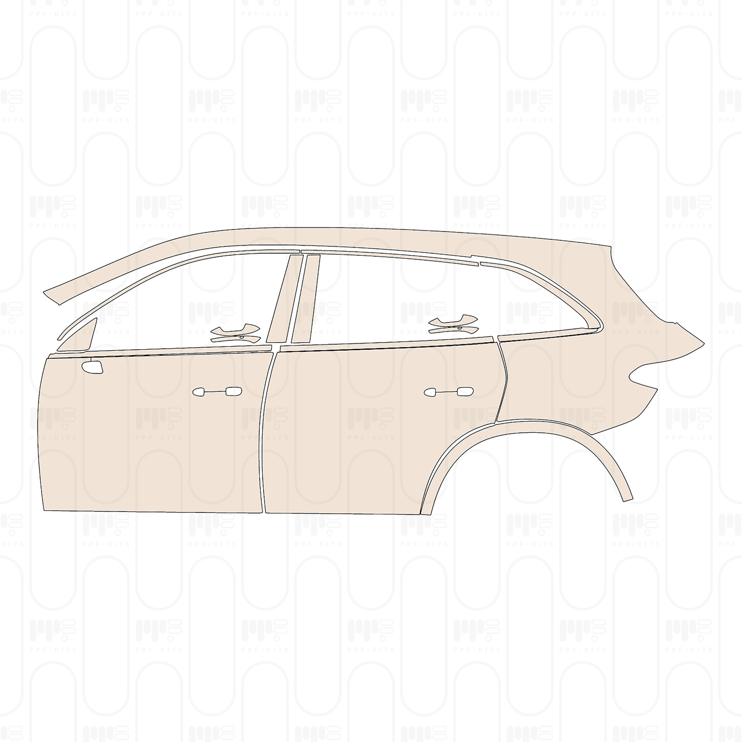 Pre-Cut PPF Mercedes-Benz GLC SUV Extended Wheelbase (GLC L) AMG Line 2026