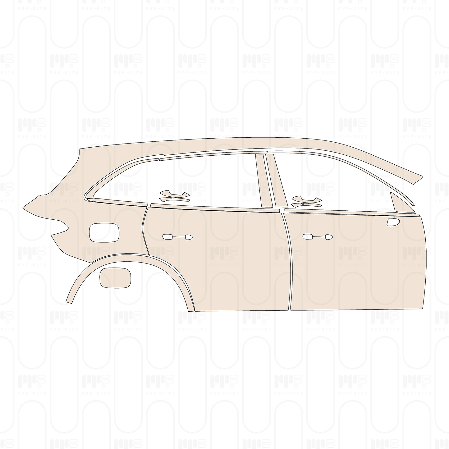 Pre-Cut PPF Mercedes-Benz GLC SUV Extended Wheelbase (GLC L) AMG Line 2026