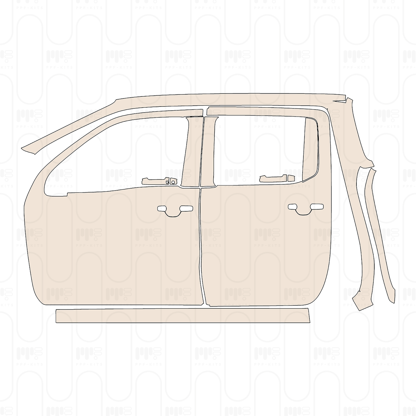 Pre-Cut PPF Nissan Frontier Crew Cab Pro-4X 2026