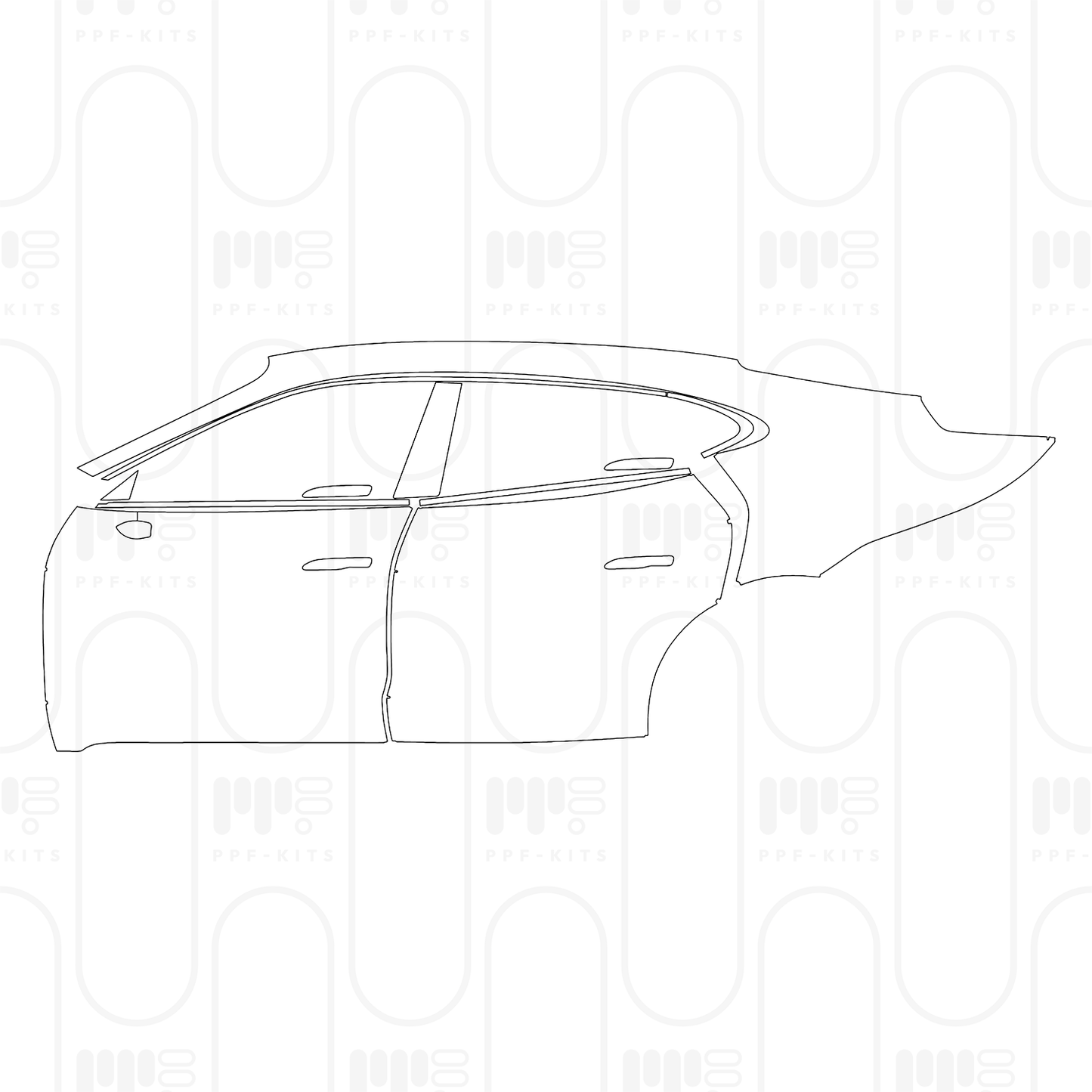 Pre-Cut PPF Porsche Taycan Sedan Taycan Turbo S 2026