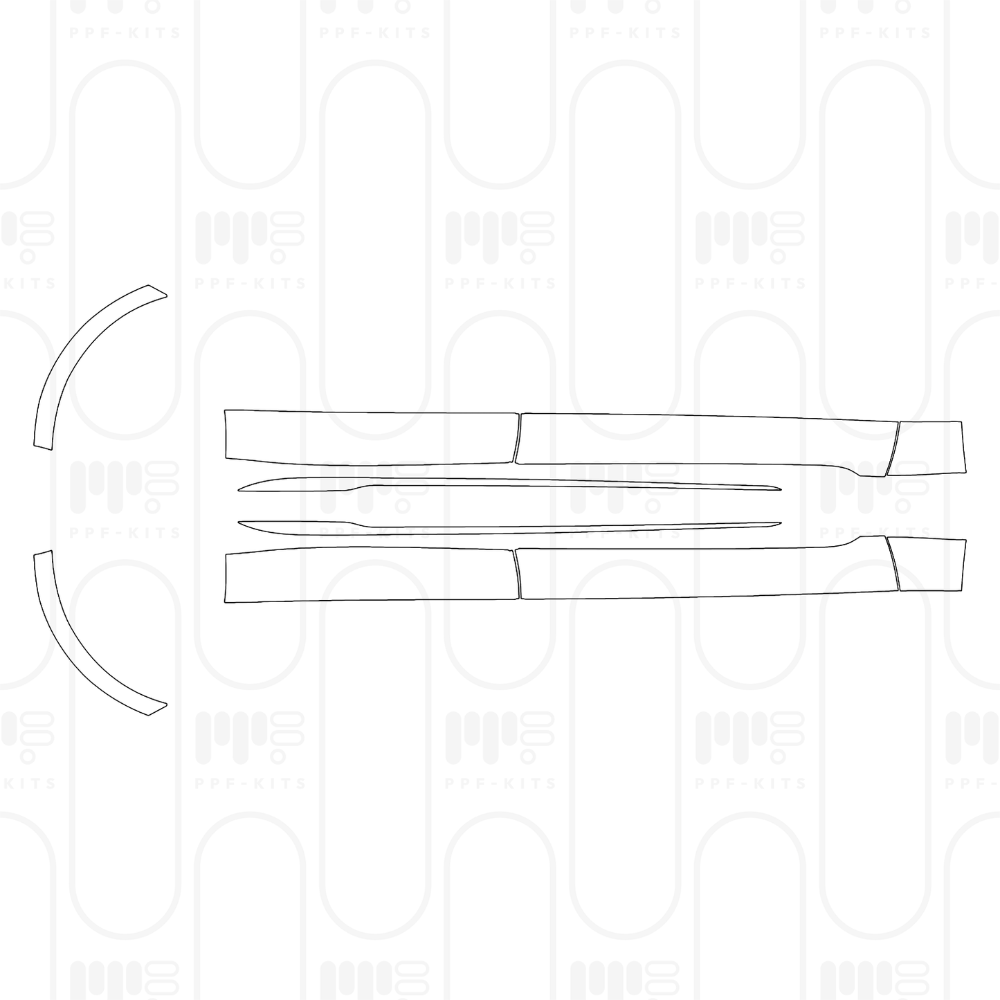 Pre-Cut PPF Porsche Taycan Sedan Taycan Turbo GT with Weissach Package 2026
